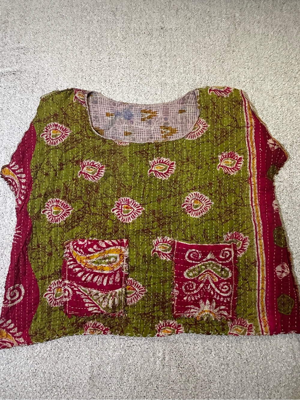 The Shanty Girls ReversivlBoho Printed Short Sleeve Top OS